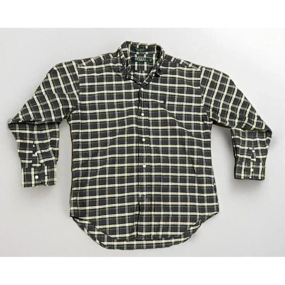 Ralph Lauren Boys Plaid,‎ Button-Down Shirt, Size Medium